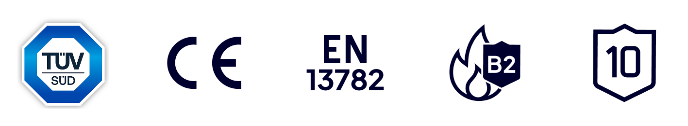 TÜV SÜD, CE, EN 13782, B2, 10