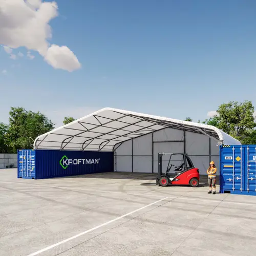 Containeroverkappingen voor opslag en werkruimte | Kroftman