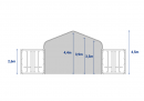 Containerüberdachung TC606 Satteldach 36m², Überdachung für 2 Container