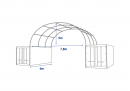 Container shelter TC806 Arch Roof