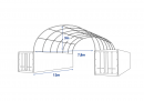 Container shelter TC812 Arch Roof