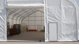 T1220 storage tent, 12.2 m wide, movable