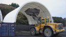 TC1012 Arch Roof container shelter, 122 m2 shelter for 2 containers
