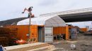 Auvent pour conteneurs TC606 toit à pignon 36 m2, auvent pour 2 conteneurs