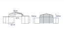 Containerüberdachung TC606 36m², Überdachung für 2 Container