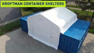 TC606 container shelter, 36 m2 shelter for 2 containers
