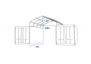 Container shelter TC406 Saddle Roof